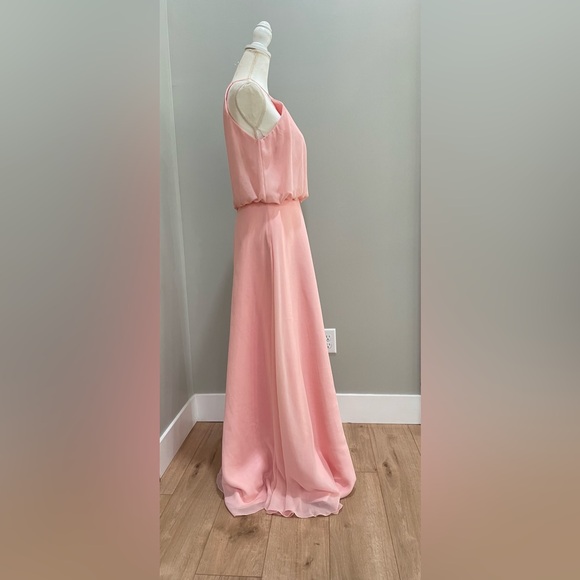 🌟Host Pick🌟Women’s Blush Pink Abby Paris Chiffon Dress - Picture 9 of 12